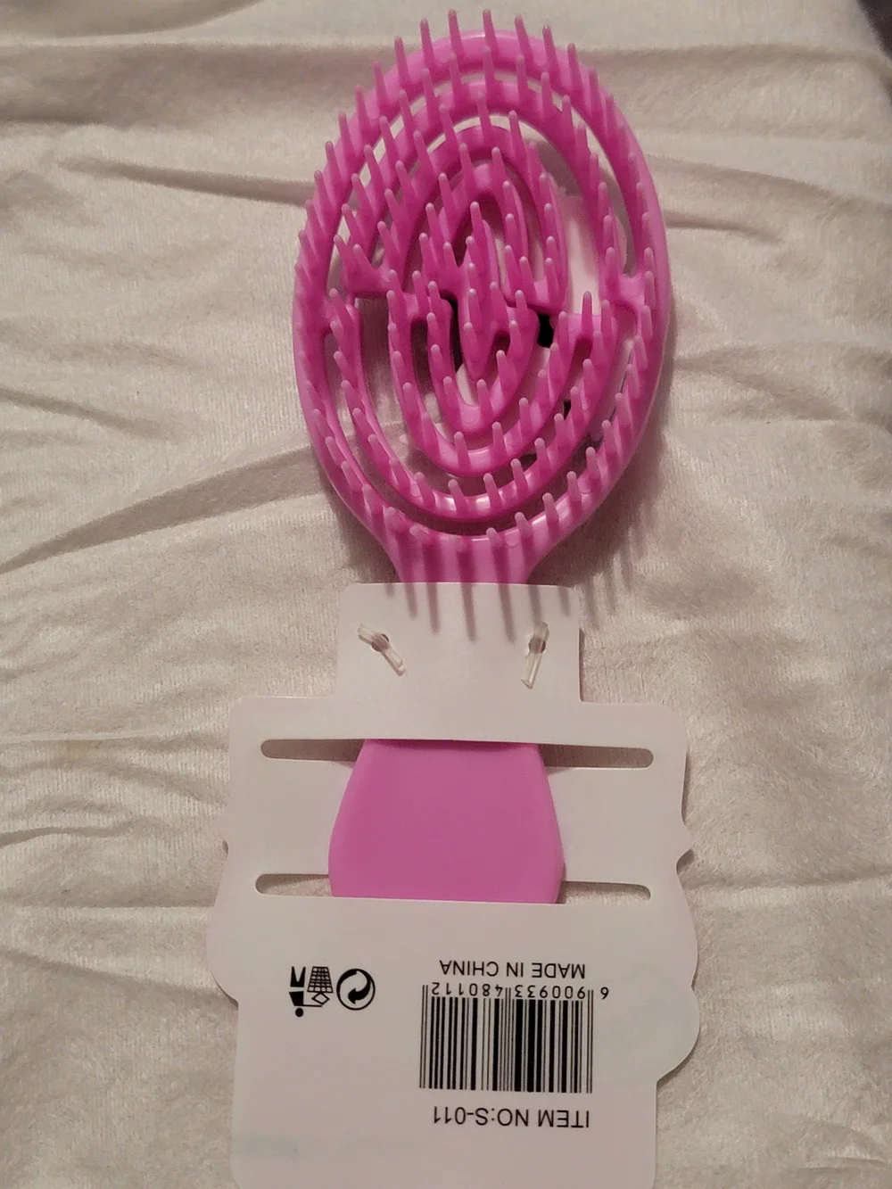 Pink Kids Hair Comb with Snoopy-Style Character – Gentle Massage